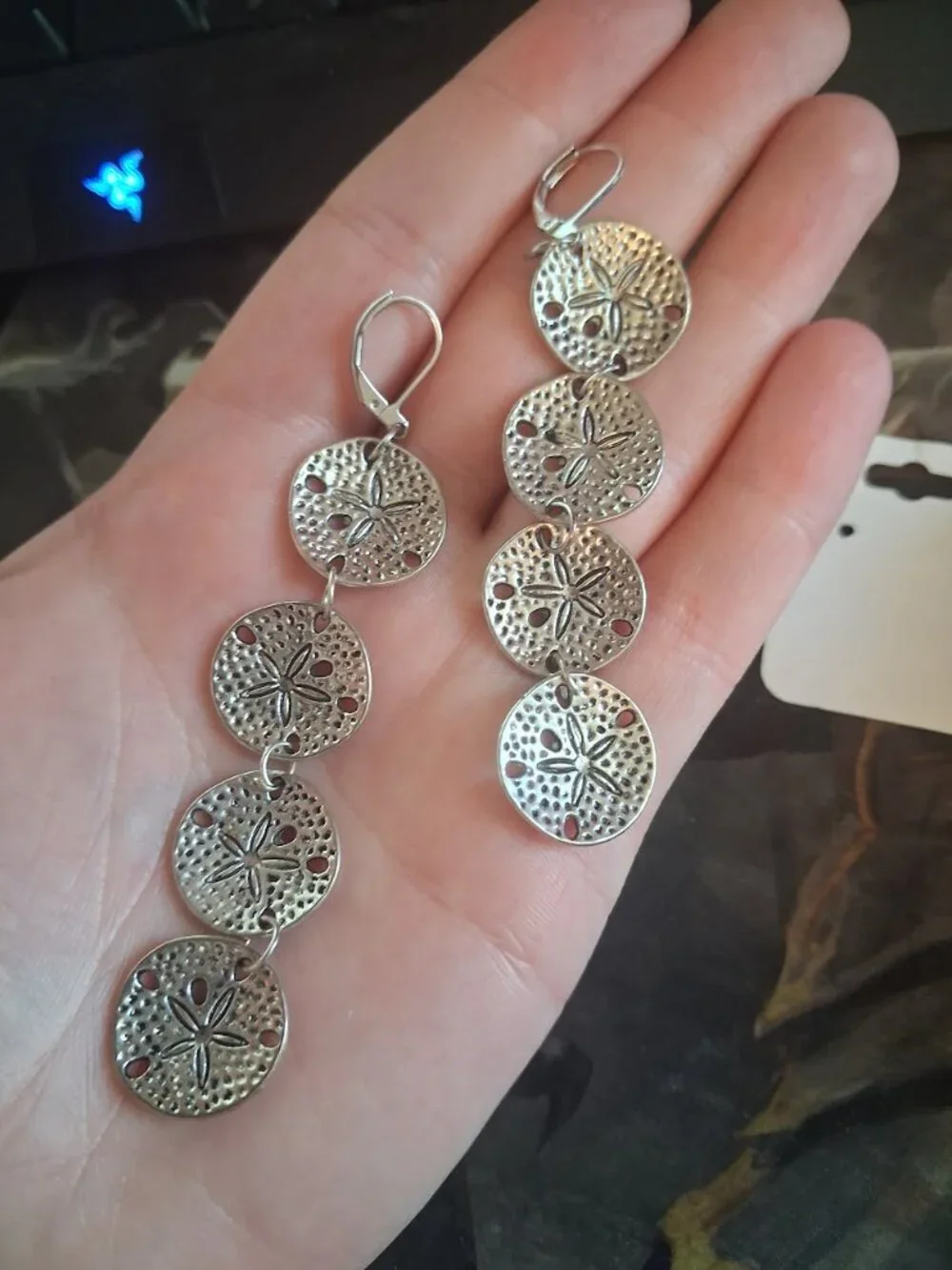 Sand Dollar dangle earrings